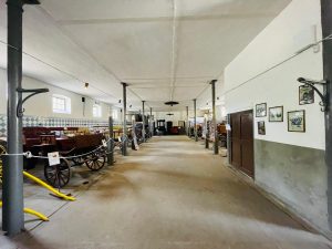 Carriage exhibition in the historic stable at Sieraków