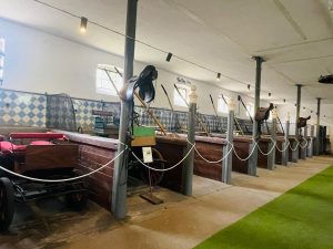 Carriage exhibition in the historic stable at Sieraków