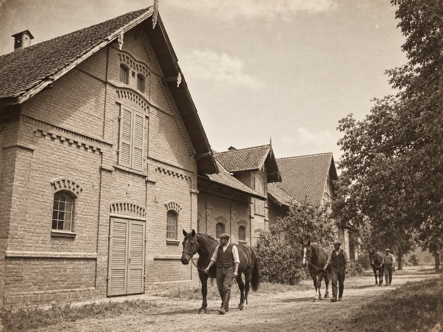 Historische Rekonstruktion des Sieberthofs mit dem Stutenstall im Stil der 1920er-Jahre